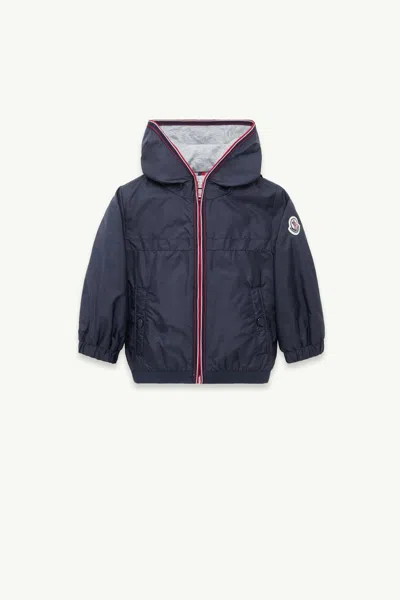 Moncler Kids Mini Classic Hooded Jacket For Kids In Blue