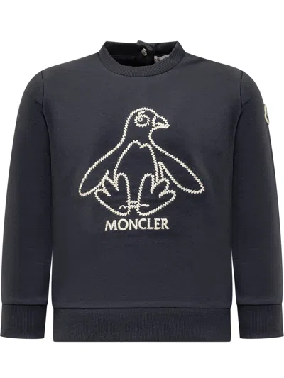 Moncler Kids Mini Comfortable Sweatshirt For Kids In Blu