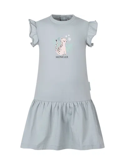 Moncler Kids Mini Cotton Suit With Balza For Kids In Verde Chiaro