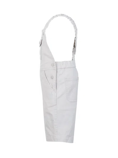 Moncler Kids Mini Cotton Top And Shorts Set For Girls In Crema
