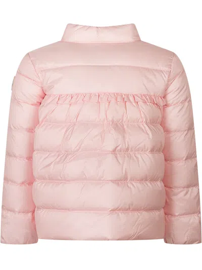 Moncler Kids Mini Down Jacket With High Neck And Zip For Kids In Pink