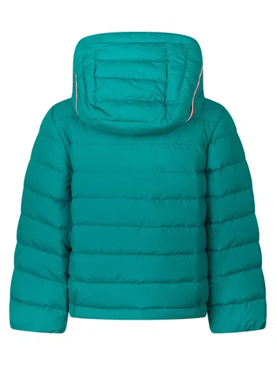 Moncler Kids Mini Down Jacket With Hood And Zip - Spring/summer 2026 In Verde