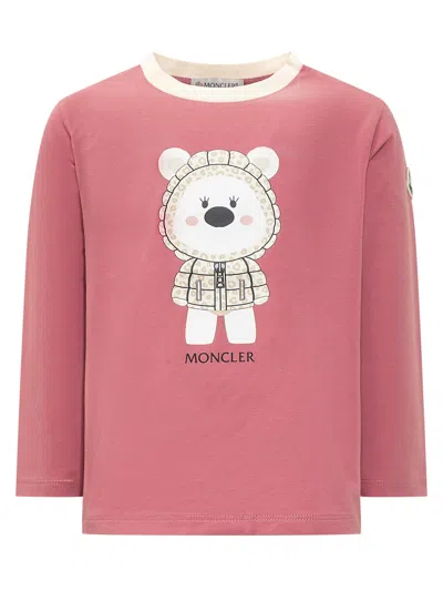 Moncler Kids Mini Fashion T-shirt In Rosa