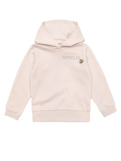 Moncler Kids Mini Hooded Sweatshirt With Kangaroo Pocket In Lilac