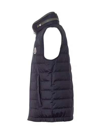 Moncler Kids Mini Imbottito Gilet With Zip For Kids In Nero