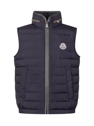 Moncler Kids Mini Imbottito Gilet With Zip For Kids In Black