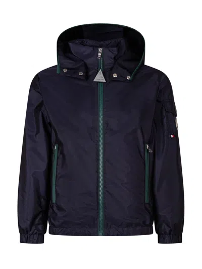 Moncler Kids Mini Kids Jacket With Hood And Zip Closure In Blue