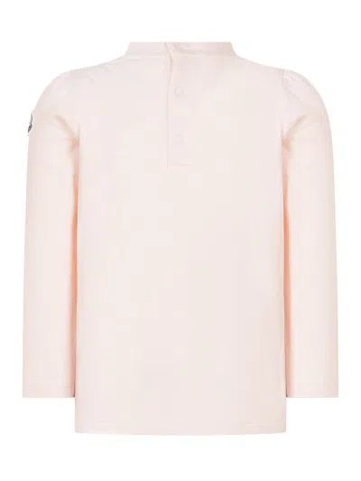 Moncler Kids Mini Logo Long-sleeve T-shirt In Rosa