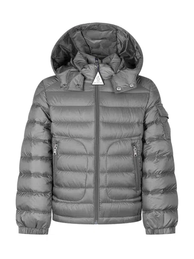 Moncler Kids Mini Piumino Down Jacket With Hood And Zip In Gray