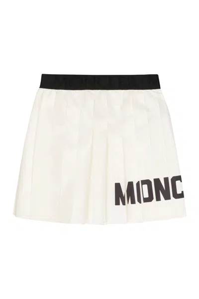 Moncler Kids Mini Pleated Skirt For Girls In White