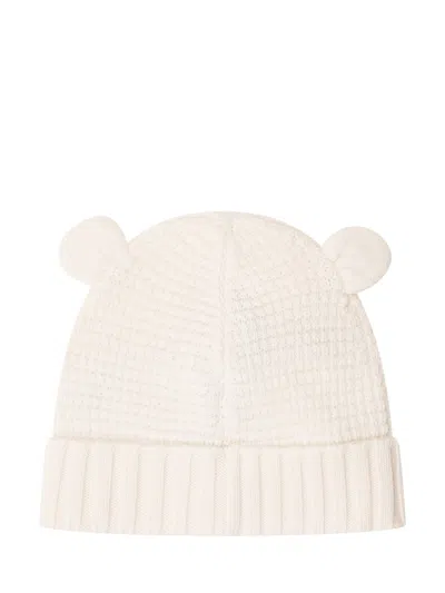 Moncler Kids Mini Puffer Hat For Fall/winter In Panna