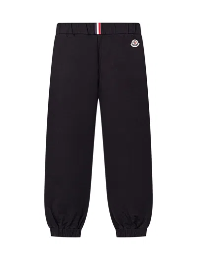 Moncler Kids Mini Stylish Trousers For Kids In Nero