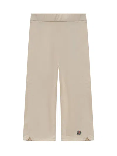 Moncler Kids Mini Trousers For Kids In Bianco