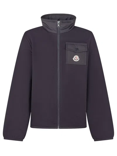 Moncler Kids Mini Zip-up Cardigan In Blue