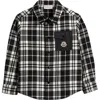 Moncler Checked Patch-pocket Shirt In Black