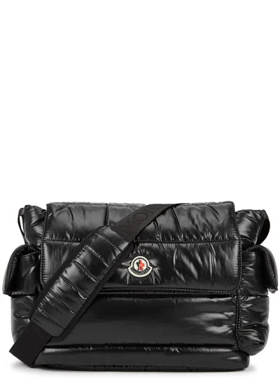Moncler Kids Mommy Black Quilted Shell Baby Changing Bag