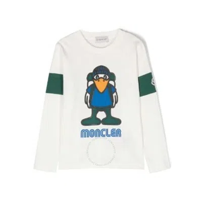 Moncler Kids Monduck Cotton T-shirt In White