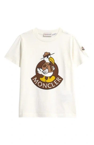 Moncler Kids' Monduck Graphic T-shirt In White