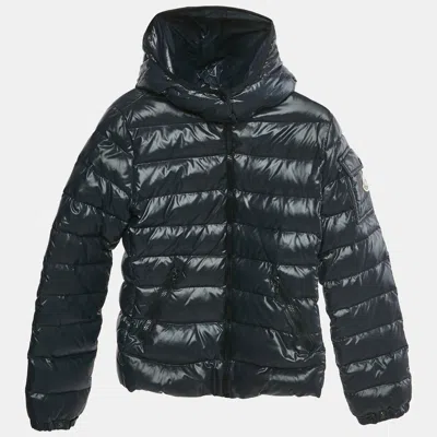 Pre-owned Moncler Kids Navy Blue Nylon Quilted Detachable Hood Down Jacket 14 Yrs
