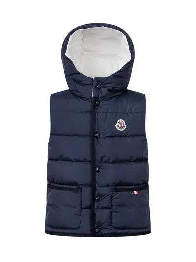 Moncler Kids Paintx Puffer Vest In Blu