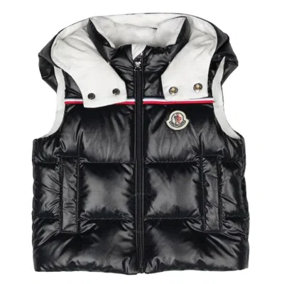 Moncler Kids Peter Sleeveless Puffer Jacket In Black
