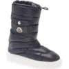 Moncler Logo Patch Padded Snow Boots In Navy