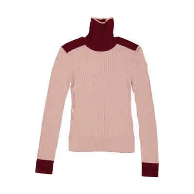 Pre-owned Moncler Kids Pink Two-toned High-neck Jumper