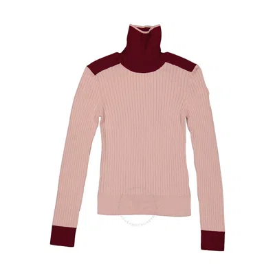 Moncler Kids Pink Two-toned High-neck Jumper