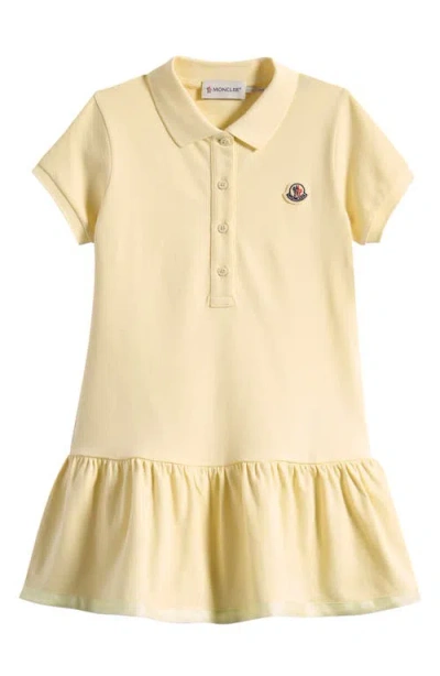 Moncler Kids' Piquè Polo Dress In Yellow