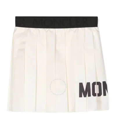 Moncler Kids Pleated Mini Skirt In White