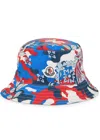 Moncler Kids Printed Reversible Shell Bucket Hat In Multicoloured