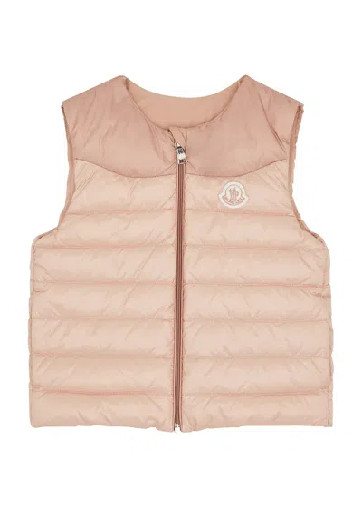 Moncler Kids Quilted Shell Gilet (9- 24 Months) In Neutral