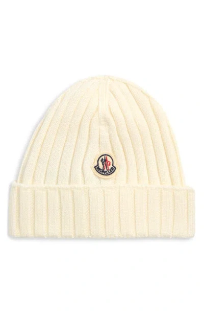 MONCLER MONCLER KIDS' RIB VIRGIN WOOL BEANIE
