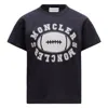 Moncler Kids Rugby Logo Patch T-shirt In Black