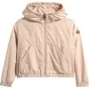 Moncler Kids' Saria Hooded Rain Jacket In Light Beige