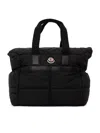 Moncler Kids Mommy Quilted Shell Changing Bag In Black