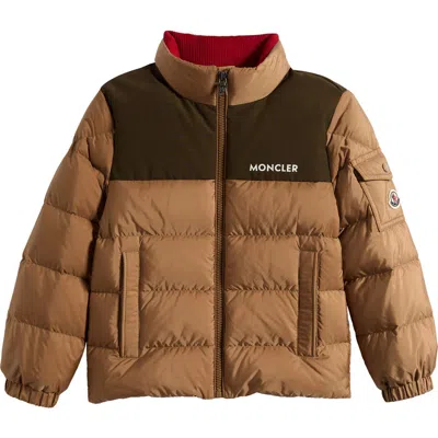 Moncler Kids' Sormor Water Repellent Down Puffer Jacket In Brown