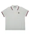 Moncler Kids Ss Polo In White