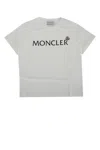 Moncler White T-shirt For Kids With Logo In White