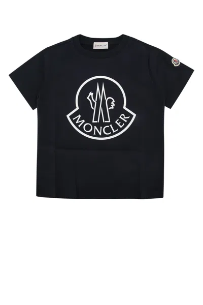 Moncler Kids Ss T-shirt In Black