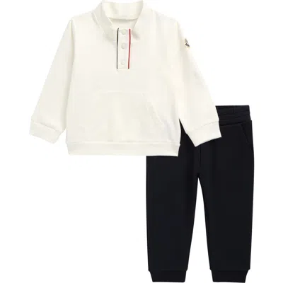 Moncler Kids' Stretch Cotton Pullover & Joggers Set In Black