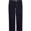 Moncler Kids' Stretch Denim Straight Leg Jeans In Blue