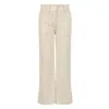 Moncler Kids Studded Logo Corduroy Pants In Neutral