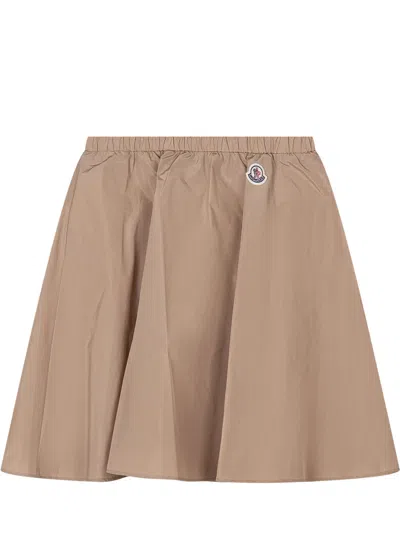 Moncler Kids Stylish Kids Mini Skirt With Enhanced Comfort In Brown