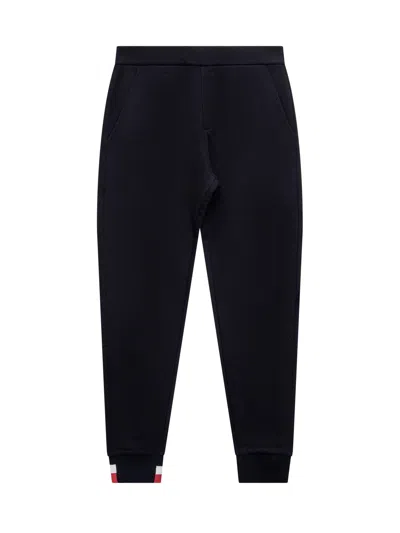 Moncler Kids Stylish Kids' Trousers In Blue