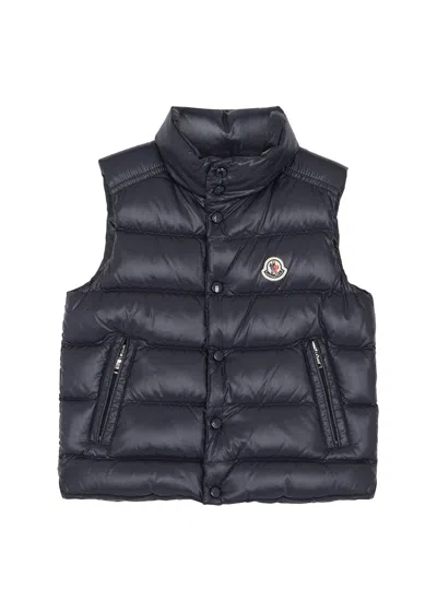Moncler Kids Tib Navy Quilted Shell Gilet (4-6 Years) In Black