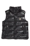 Moncler Kids' Tib Quilted Down Puffer Vest In Black/black
