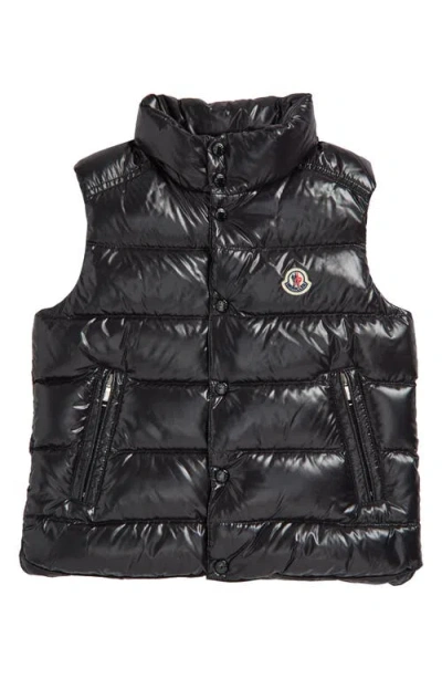 Moncler Kids' Tib Quilted Down Puffer Vest In Black/black