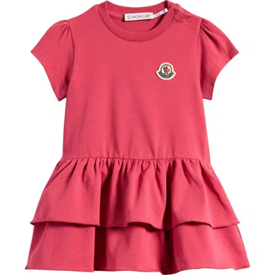 Moncler Kids' Tiered Dress In Red