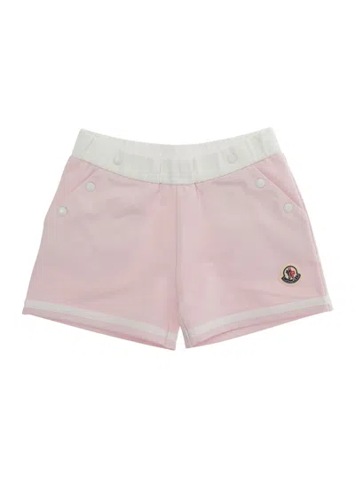 Moncler Kids Unisex Baby Mini Sweatpants With Elastic Waistband In Pink